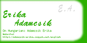 erika adamcsik business card